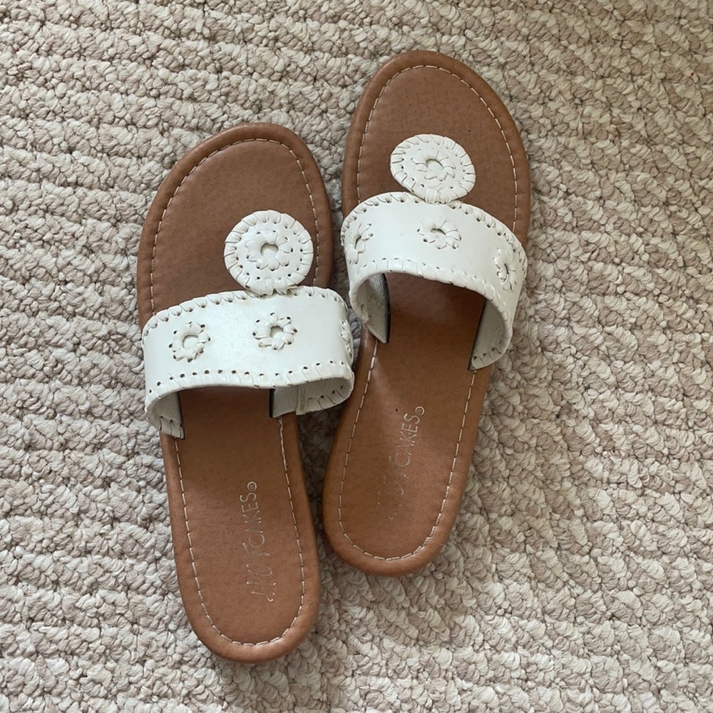 White sandals